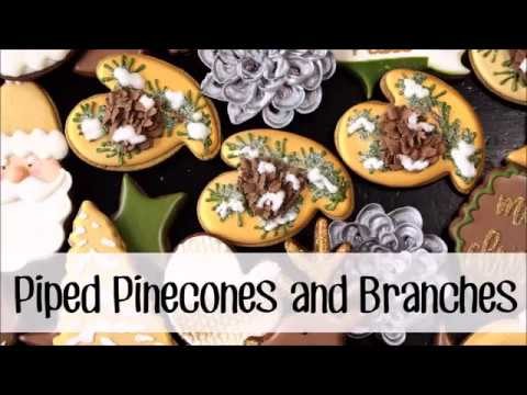 How to Pipe a Pine Cone with Royal Icing