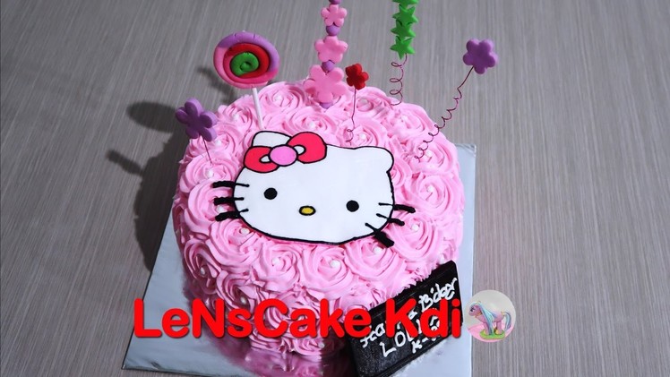 Kekinian! Cara Membuat Kue Ulang Tahun Hello Kitty - How to Make Birthday Cake Hello Kitty