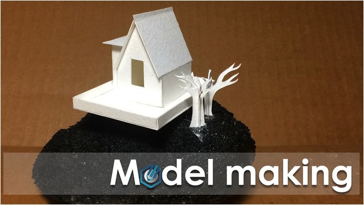 MODEL MAKING of building using watercolor paper