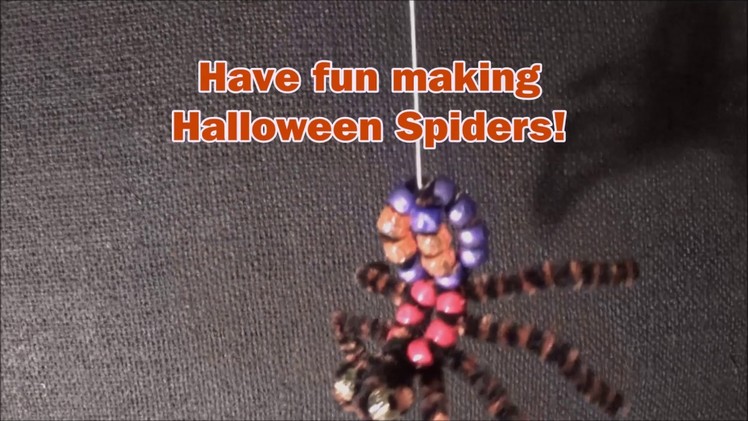 Pony Bead & Chenille Stem Halloween Spider - Project #9