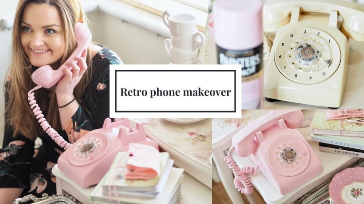 Retro telephone DIY makeover using Rust-oleum candy pink.