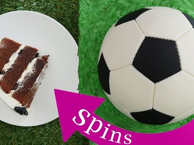 Spinning Football CAKE (soccer) How To Cook That ANN REARDON