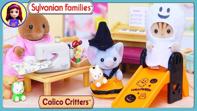 Sylvanian Families Calico Critters Halloween Dressup Sewing with Mother Set Silly Play - Kids Toys