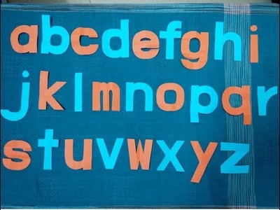 The efficient way to cut out lower case letters using paper - folding technique