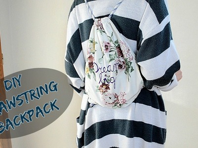 DIY drawstring backpack. DIY ruksak vrecko (SK,EN)