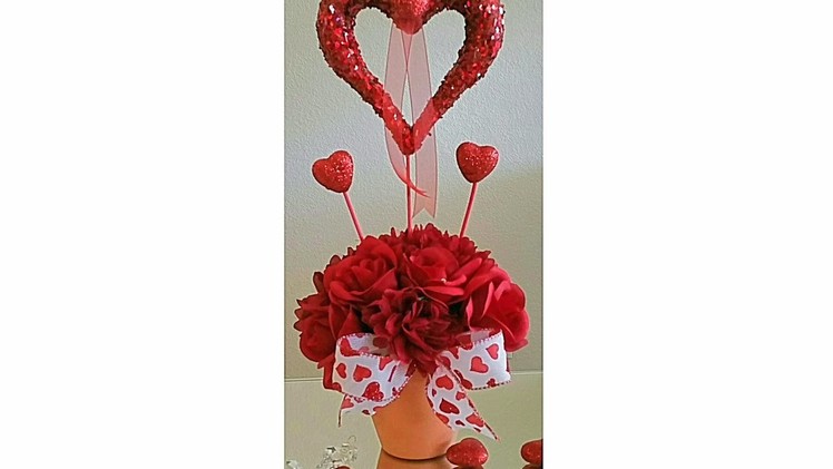 DIY: HEARTS OF LOVE CENTERPIECE.SOME DOLLAR TREE ITEMS
