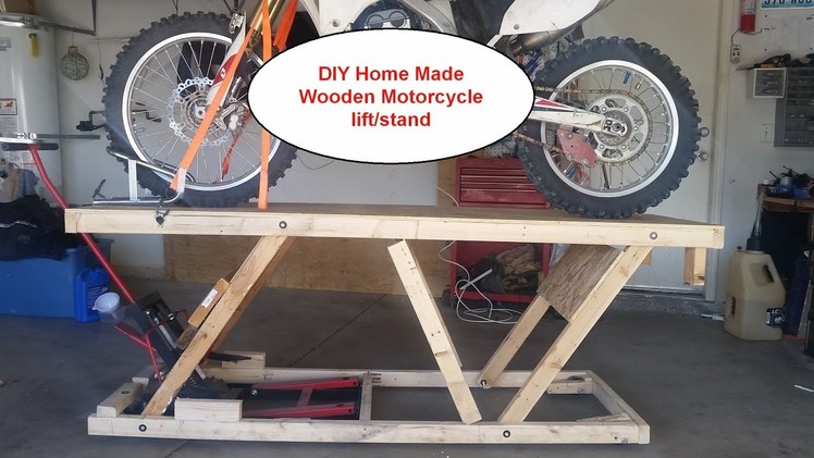 DIY Home made Wooden Motorcycle lift stand Table under $20, Almost ready