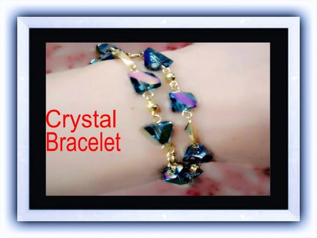 DIY How to make elegant Crystal Bracelet for Valentine's day( Very easy to do ) February 2 - 2017