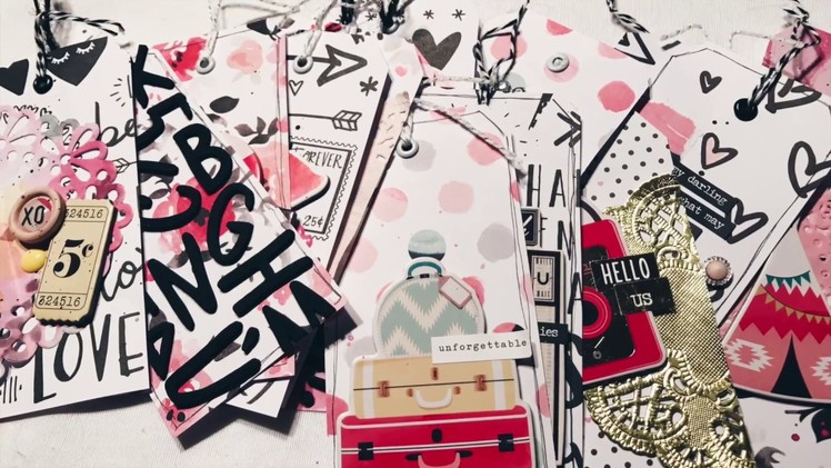 DIY Tags Process Video #1 - CRATE PAPER HELLO LOVE + HEART DAY