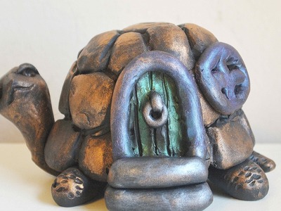 DIY Turtle Fairy House In Polymer Clay Tutorial