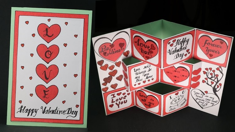 DIY Valentine Card - Pop Up Valentine Day Card Making Step by Step