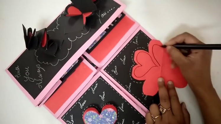 Easy Scrapbook With Cards For Valentine's Day | How To | CraftLas