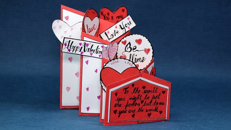 Happy Valentine's Card - DIY Valentine Cascade Card Tutorial