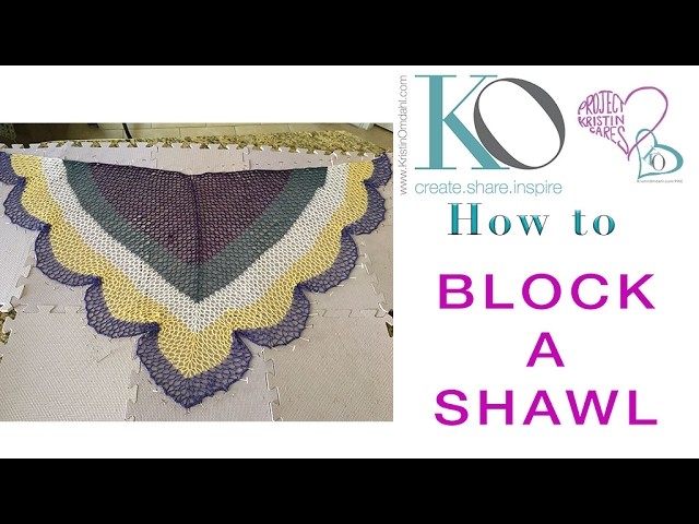 How to Block a Scalloped Triangle Crochet Shawl Free Pattern