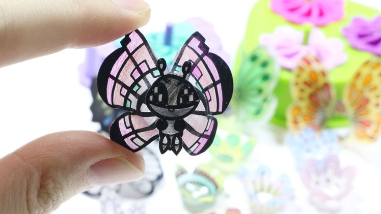 How to DIY Shrinky Dinks 3D Butterfly + Flower Shrink Plastic Tutorial ODDLY SATISFYING