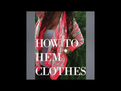 How To hem  Clothing for Beginners Easy sewing learning