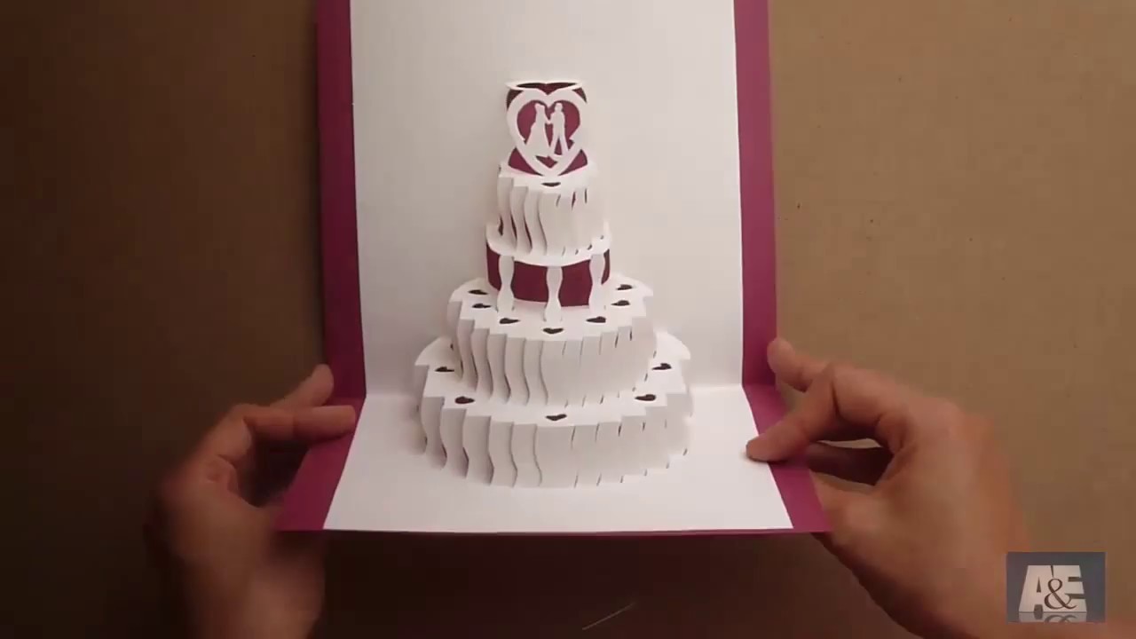 How to make a Amazing Wedding Cake Pop Up Card Tutorial - Free Throughout Wedding Pop Up Card Template Free