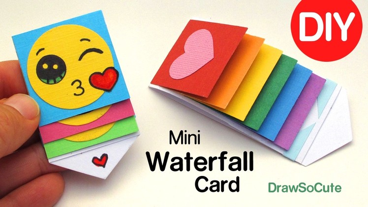 How to Make a mini WATERFALL CARD - DIY Fun Easy Craft