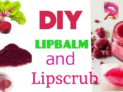 How to make Natural lipbalm and lipscrub at home using beetroot powder
