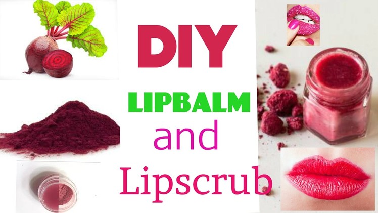 How to make Natural lipbalm and lipscrub at home using beetroot powder