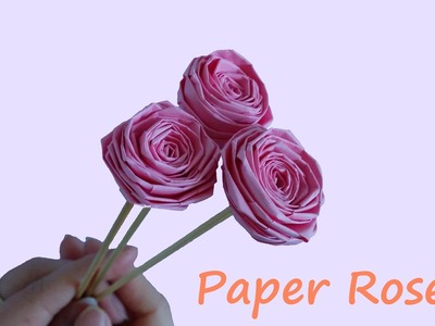 How to make Paper Roses very EASY. Origami Rose. Origami Flower.HOE MAAK IK BLOEM PAPIER?