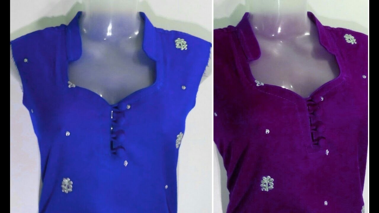 Kurtis Collar Neck Easy Making.Cutting and Sewing in Hindi.Urdu