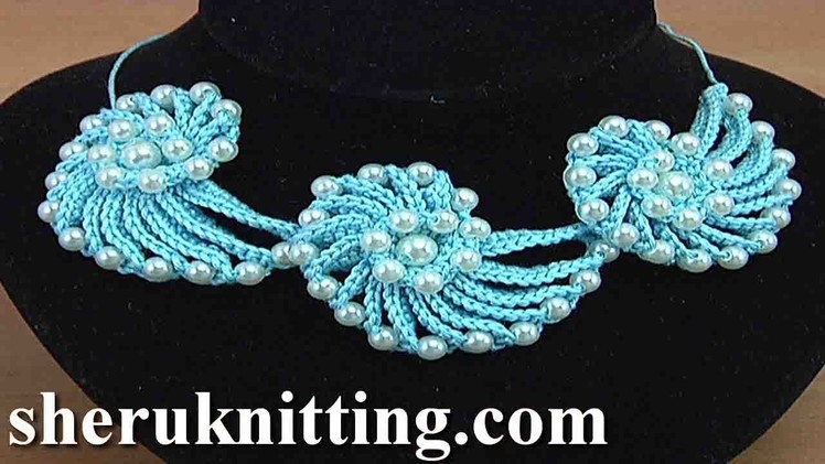 Learn How to Crochet Cord Necklace Demo Version Tutorial 144