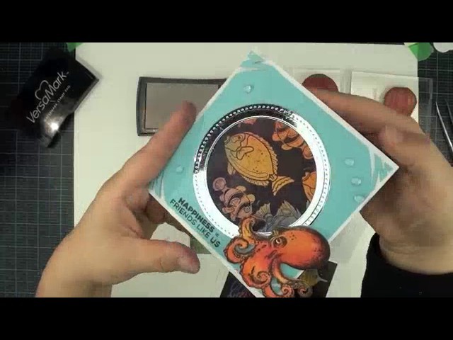 Local King Rubber Stamp tutorial #56 how to create a spining card and resising with clear embossing