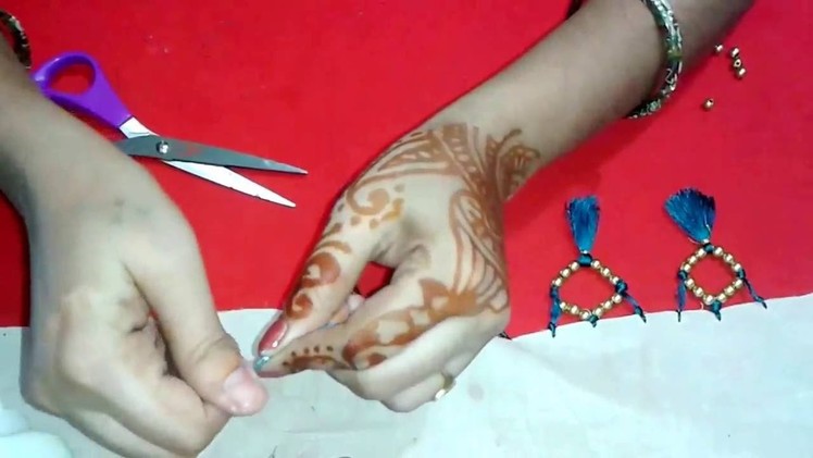New Style of Making Saree Tassel.Kuchu with Beads - Design 4
