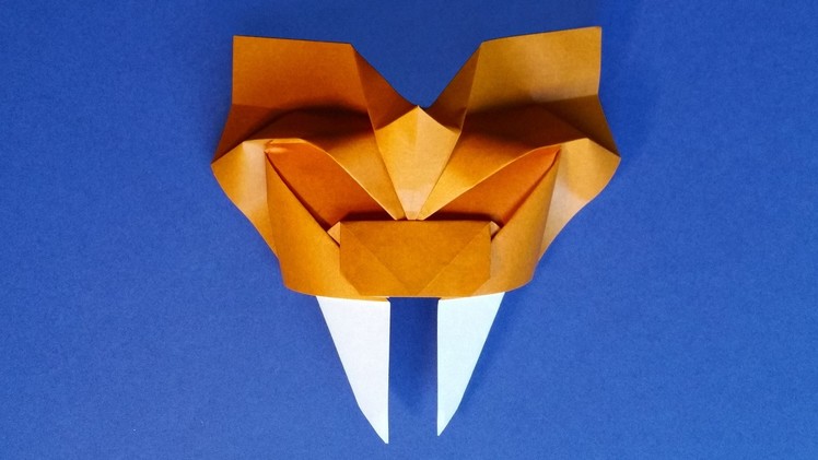 Origami Saber-Toothed Tiger Mask 