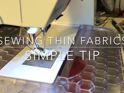 Tip for Sewing Thin Silnylon Fabric