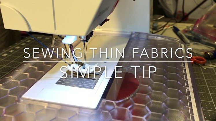 Tip for Sewing Thin Silnylon Fabric