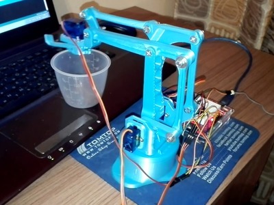 3DoF 3D Printed DIY Robotic Arm (Manipulator) with servo motors and Arduino