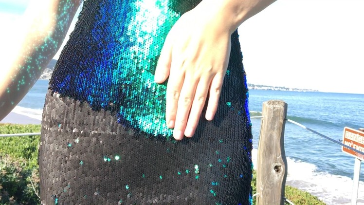 A Dress that Changes Color?!?! - Two Tone Sequin Fabric DIY!