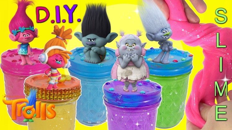 D.I.Y. DREAMWORKS TROLLS MOVIE Poppy Branch, Play-Doh Lids,  Toy Surprise Blind Boxes