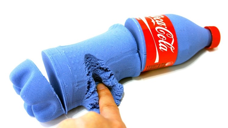 DIY Colors Blue Kinetic Sand Coca Cola Bottle
