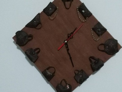 DIY crafts - Home Decor - How to Make a Decorative Clock with Leather Crafts + Tutorial .