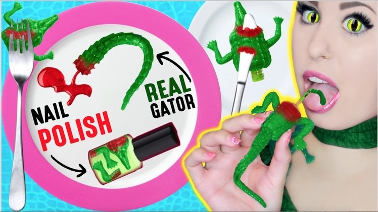 DIY Edible Alligator Meat Nail Polish: Using REAL Alligator Meat! | EAT Reptile Flesh Nail Polish!