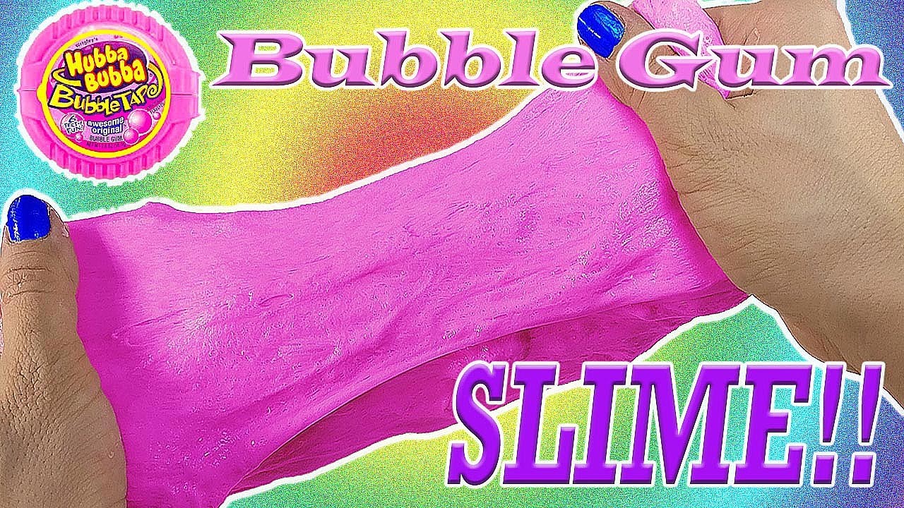 DIY: Foamy Bubble Gum Slime! Blow REAL Bubbles! No Borax, Starch, or ...