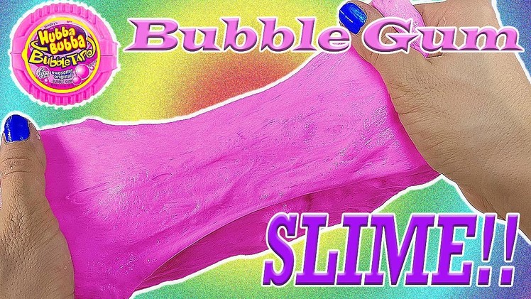 DIY: Foamy Bubble Gum Slime! Blow REAL Bubbles! No Borax, Starch, or Shaving Cream! *Not EDIBLE*