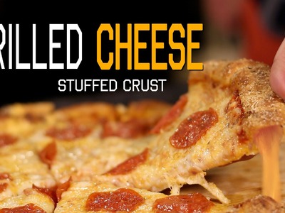 DIY Grilled Cheese Stuffed Crust Pizza