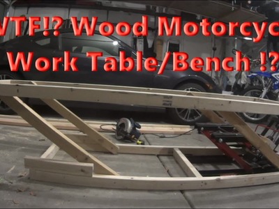 DIY Home made Adjustable Wood Motorcycle Work Table for 20 Bucks