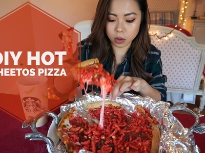DIY Hot Cheetos Pizza MUKBANG