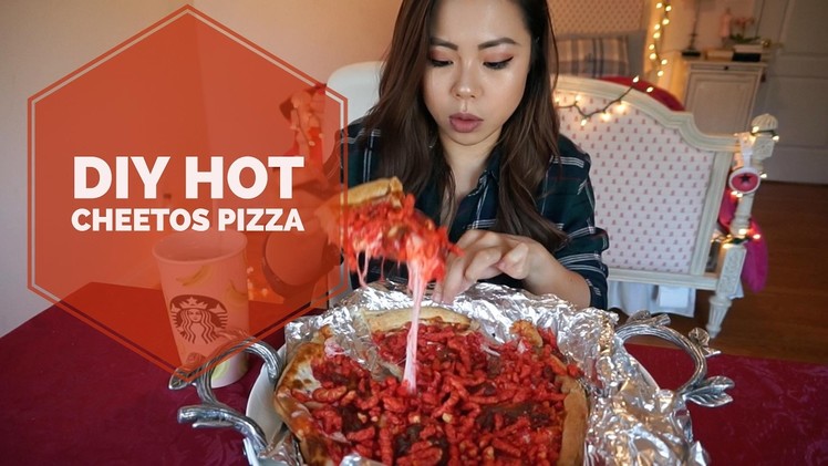 DIY Hot Cheetos Pizza MUKBANG