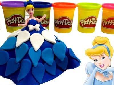 DIY How To Make Play Doh Disney Princess Cinderella Dress