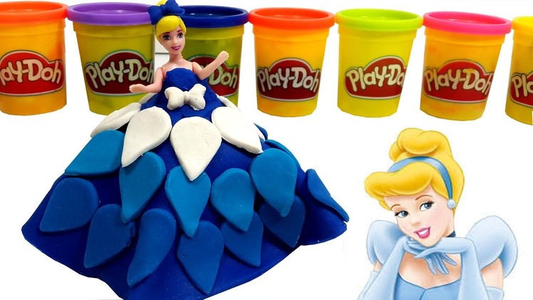 DIY How To Make Play Doh Disney Princess Cinderella Dress