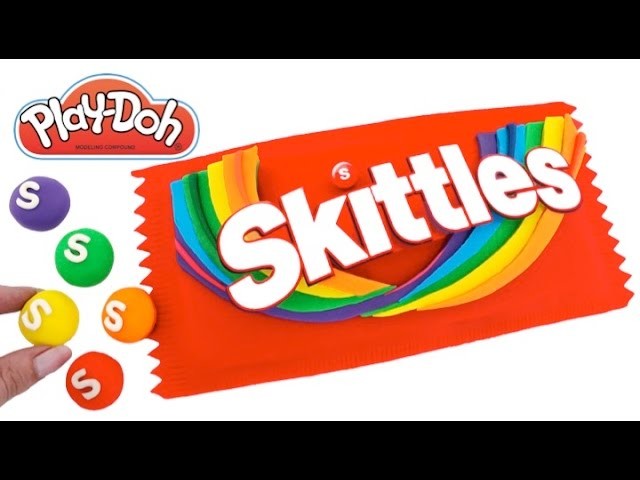 DIY How to Make Play Doh Skittles Pack Modelling Clay Learn Colors RL