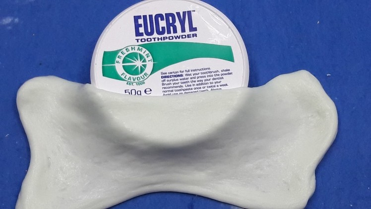 DIY How to make Slime with EUCRYL Toothpowder and Glue,How to make Toothpowder EUCRYL