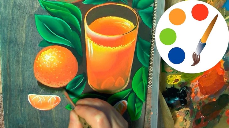 DIY, How to paint an Orange, onestroke, irishkalia
