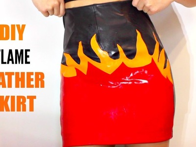 DIY Leather Flame Skirt 2017 (no sew) . THREADSOBSESSED